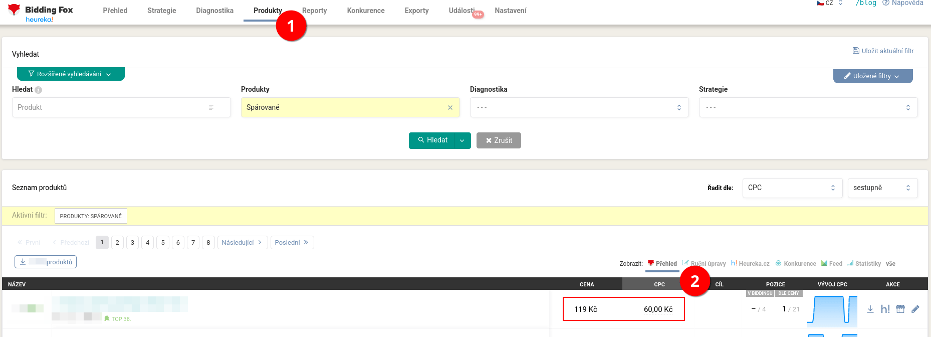V tomto případě je cena za bidding téměř polovina ceny produktu – takový bidding by vyšel velmi draho.