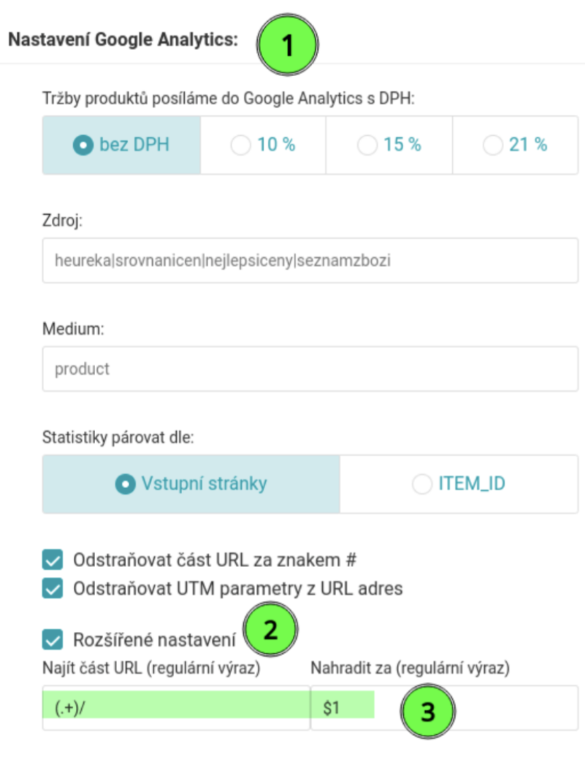 Nastavení Google Analytics