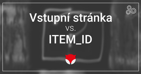 Vstupní stránka vs. ITEM_ID